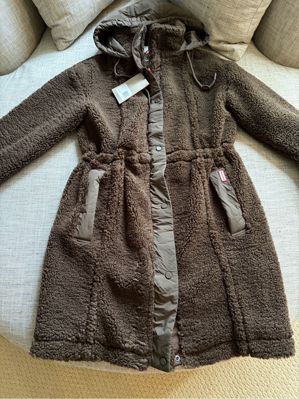 Hunter IRIS SHERPA longline coat